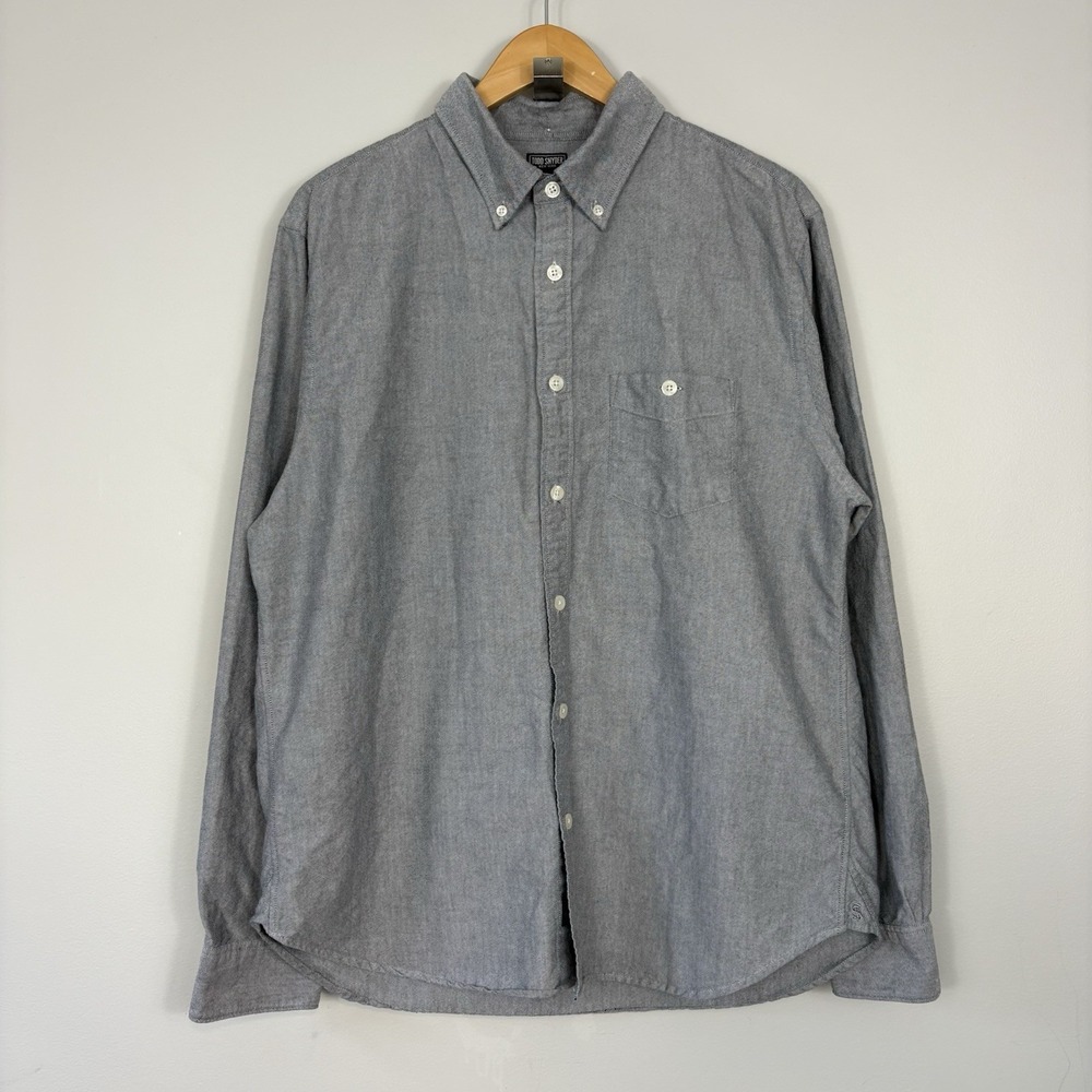 Todd Snyder Favorite Oxford Long Sleeve Shirt Sz XL Button Front Grey